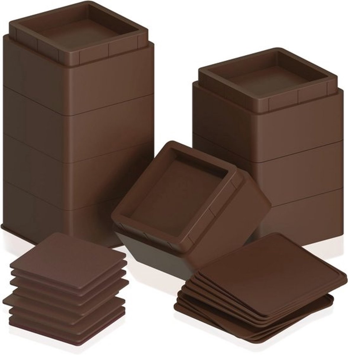 Verstelbare meubelverhoger Set van 8 - 5 tot 10 Inch Bed-, Tafel-, en Stoelverhoger