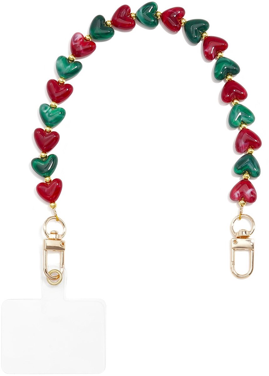 Kyomi - Telefoonketting met hartje - Acryl - - Paars