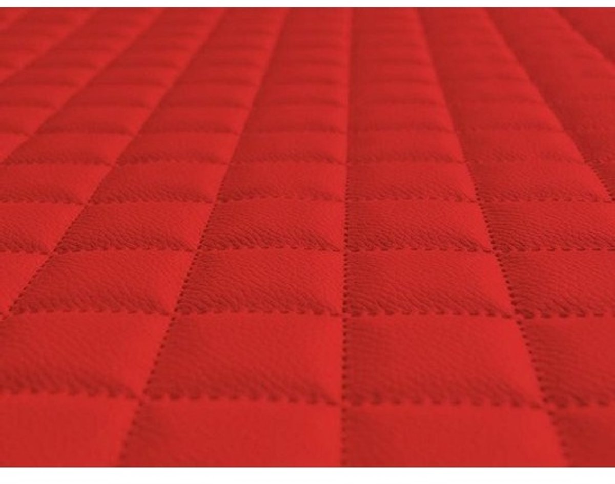 Kunstlederen bekleding gewatteerd voor meubelstof en decostof - Rood per meter