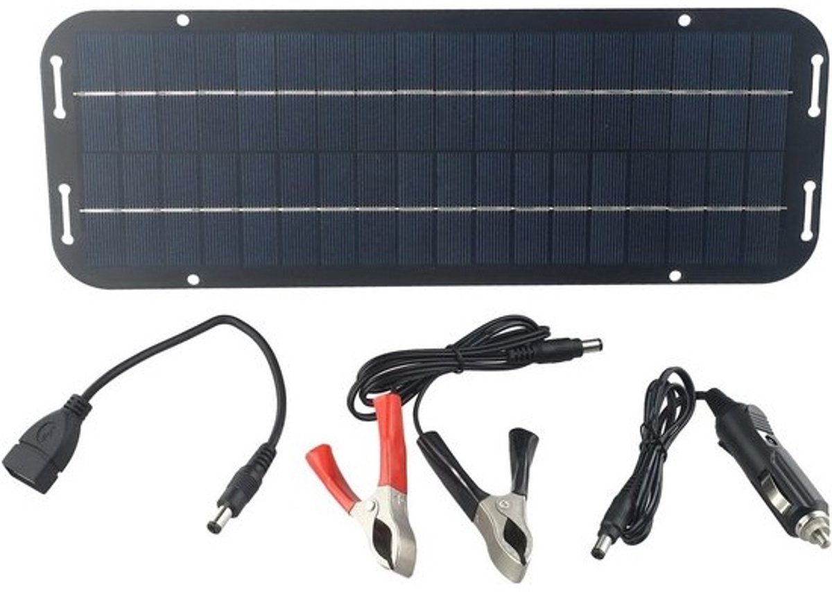 60W Zonnepaneel 12V Druppellader voor Auto, Caravan, Boot en Motorfiets - Onderhoudsvrij