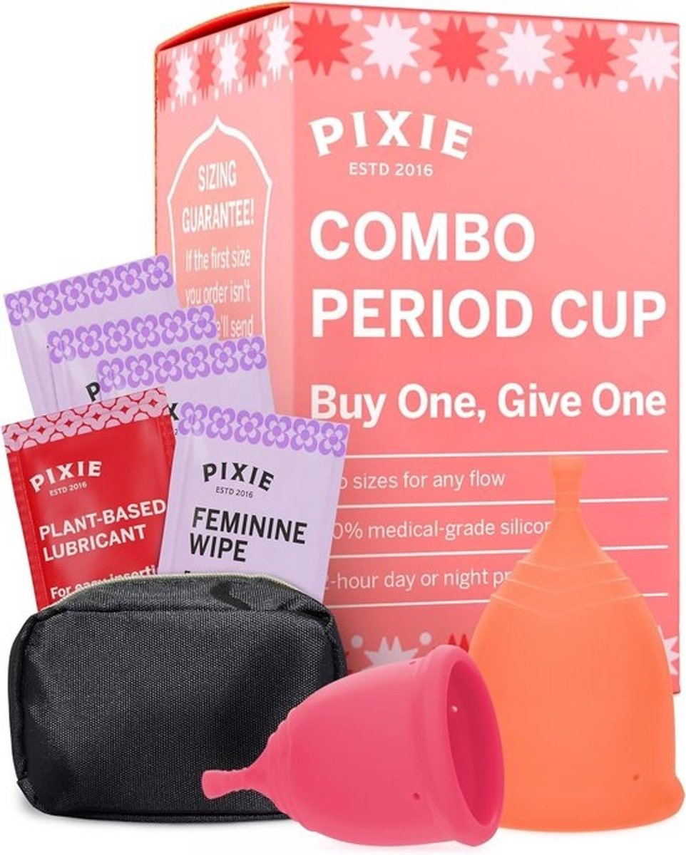 Menstruatiecup Set - Herbruikbare Cups - Intieme Hygiëne - Zonder Metalen Toxin - 12 Uur Gebruik