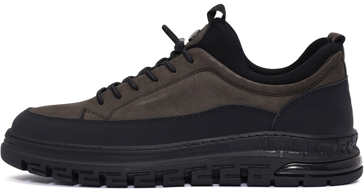 DERIMOD Sneakers Met Dikke Zool Leren Sneakers Met Dikke Zool