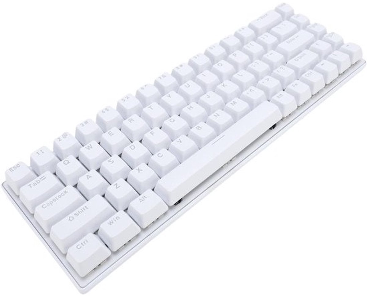 Mechanisch Toetsenbord - Compact Toetsenbord - Gaming en Kantoor - 68 Toetsen RGB - 60% Formaat - Wit