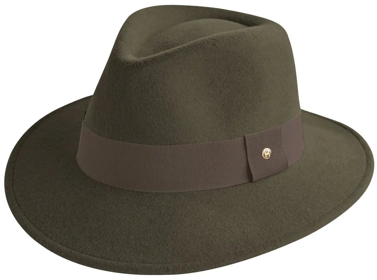 Ash Fedora – Vilten Hoed Dames & Heren 100% Wol – House of Ord - Maat: M-L: 58 cm - Forest Green