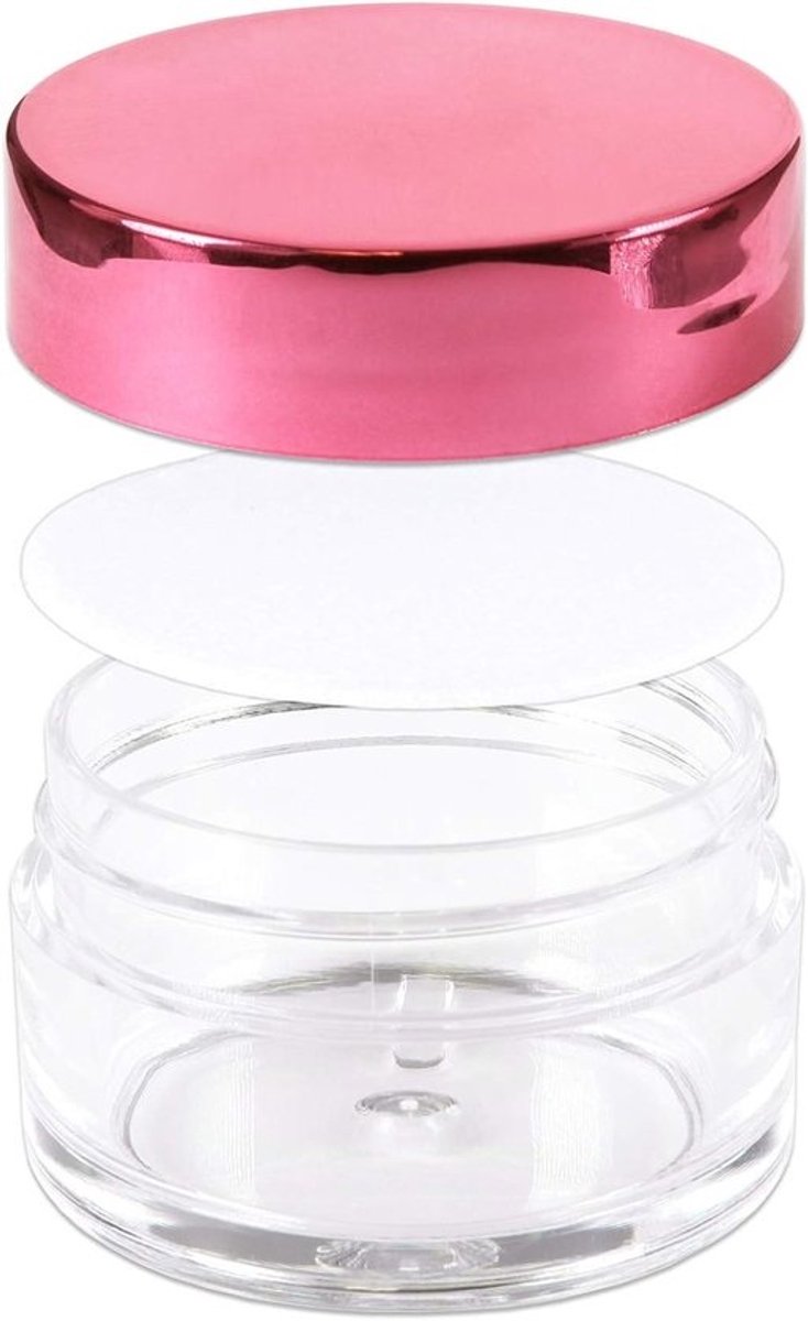 Cosmetica Potjes - Mini Containers - Samples Opslag - 12 Stuks Set - 20 ml - Roségoud Deksel
