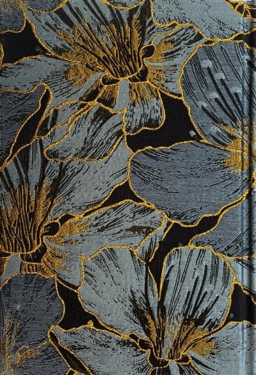 Bloemennotitieboek - Schrijfdagboek Dagboek - Notities Maken - Harde Kaft - A5 - Marineblauw