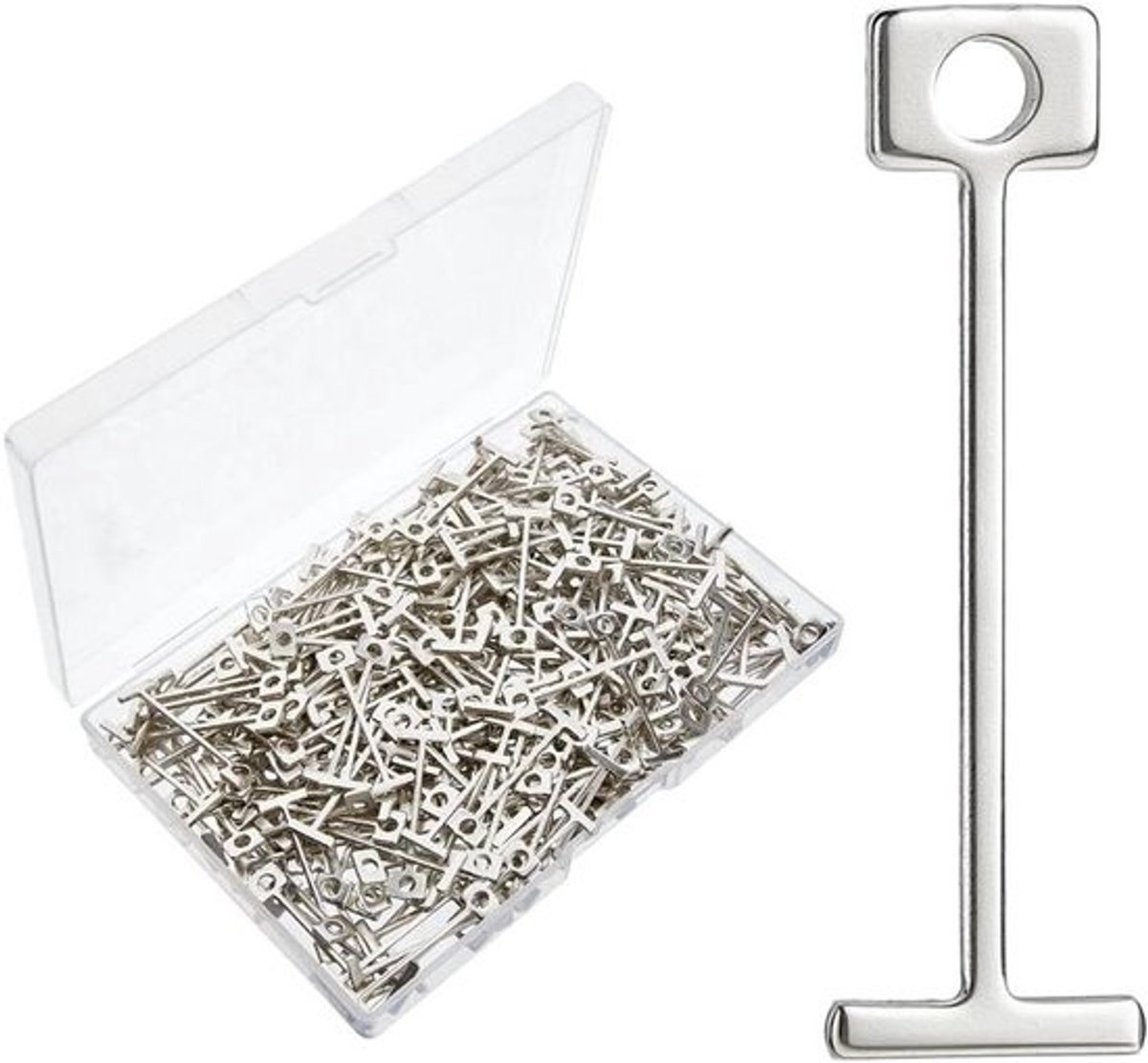 Tegelnivelleringspennen - Tegelafstandhouders Waterpas pennen - Vlakke Tegels Plaatsen - Roestvrijstalen Constructie - 15 mm - Zilverkleurig