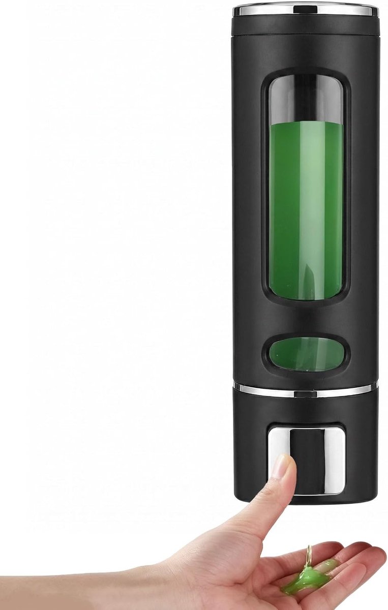 Wandmontage zeepdispenser 400 ml voor badkamer en keuken, eenvoudig te bevestigen met schroeven, praktische wandhouder voor handzeep