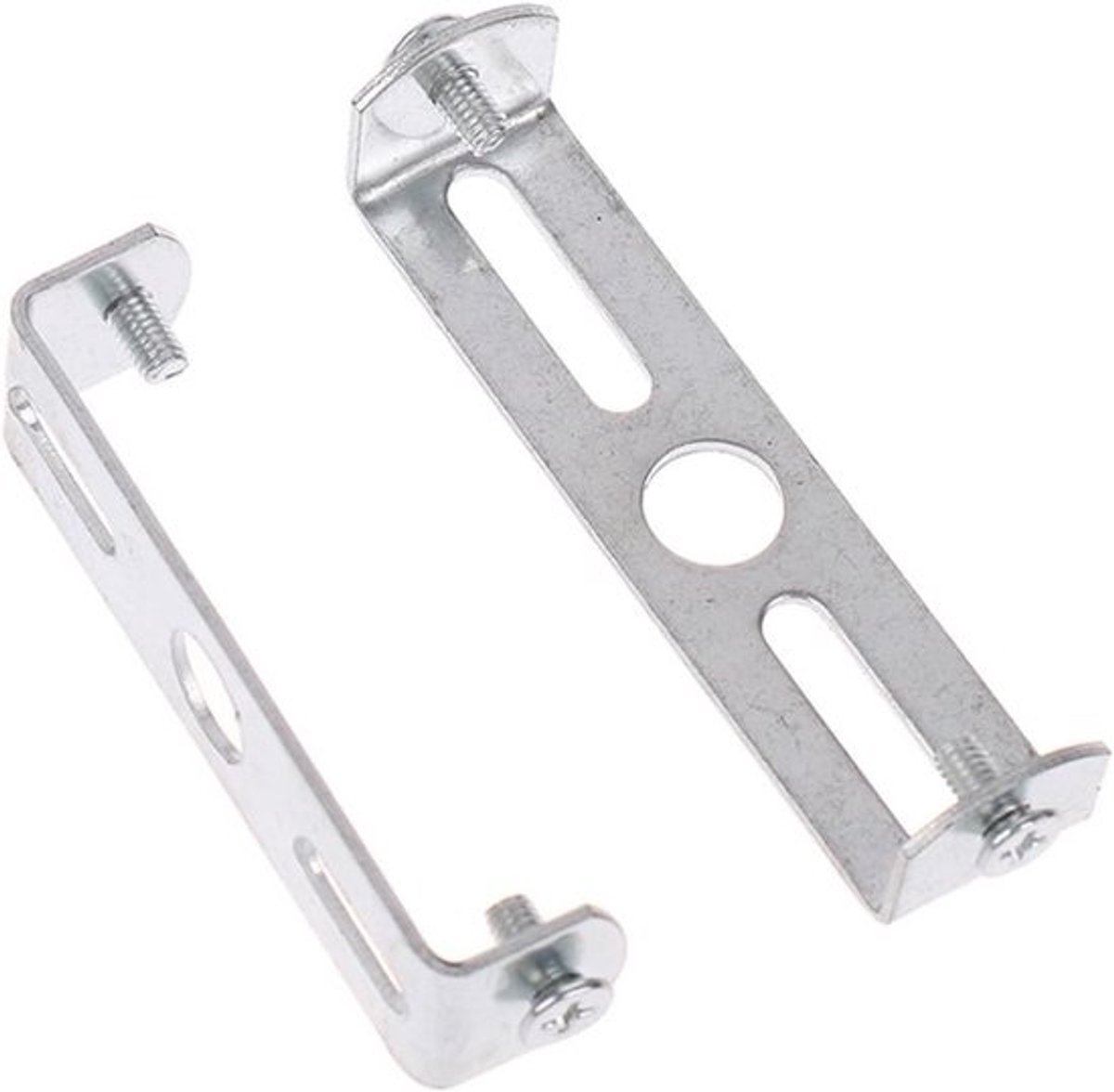 Montagebeugel Plafondlamp - Bevestigingsplaat Lamp - Lampen Ophangen - Verstevigd IJzer - 55mm - Wit Verzinkt