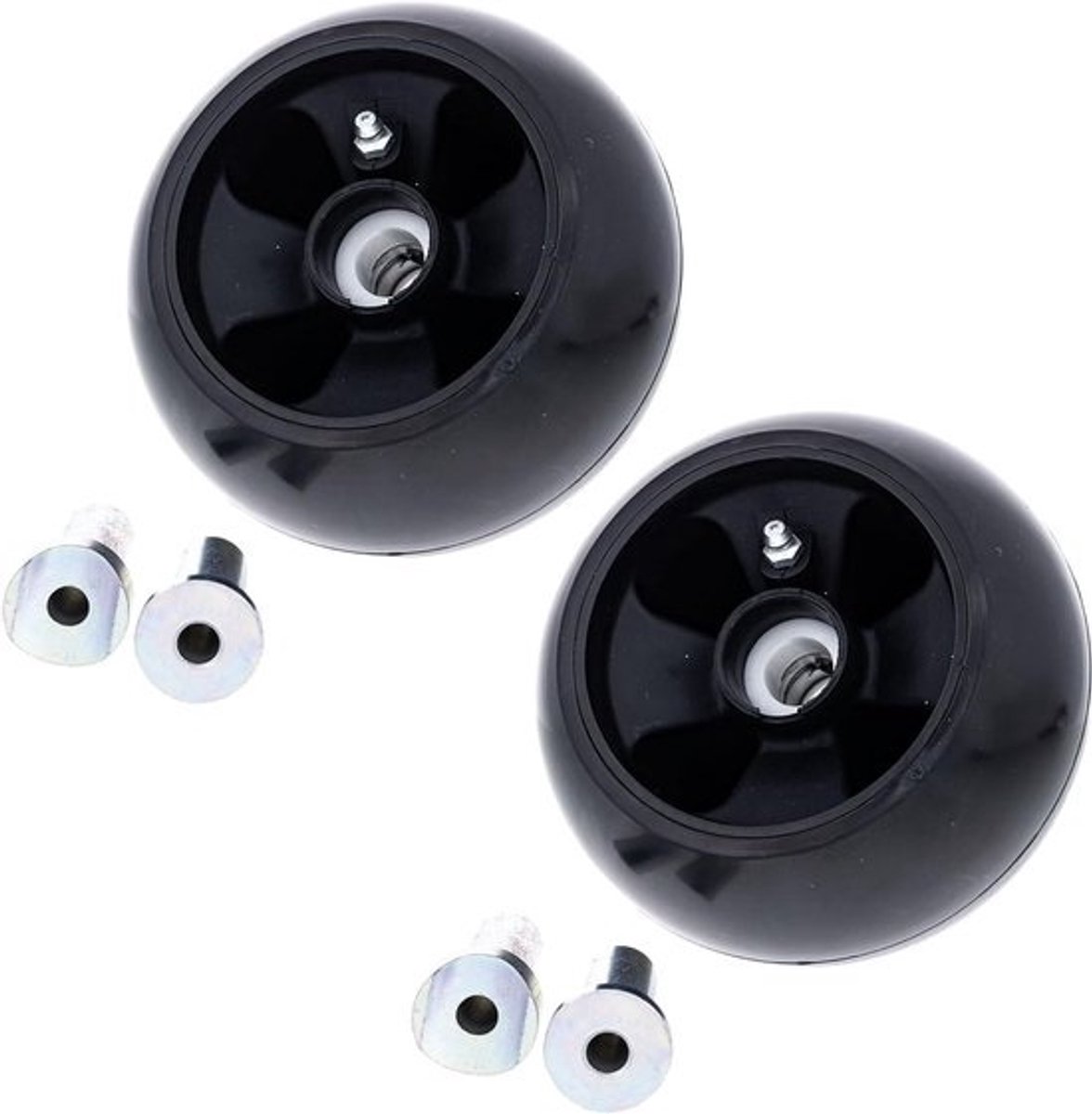Wiel Kits - Reservewielen Grasmaaier - Gazon Onderhoud - Aluminium Constructie - 5 Inch Velgmaat - Zilver