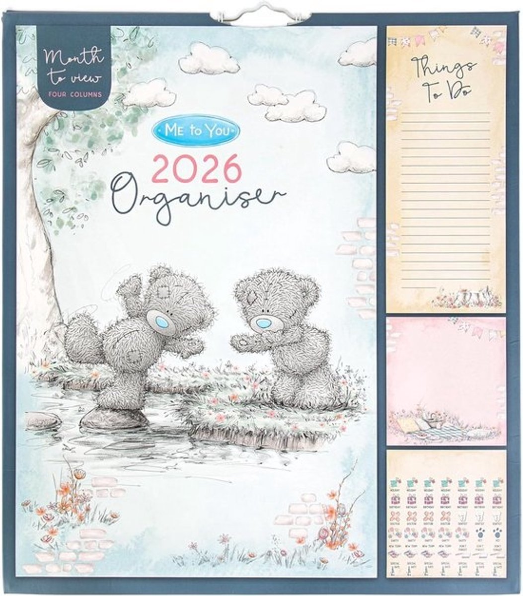 Me to You 2026 Huishoudelijke Planner – Tatty Teddy Kalender voor Planning en Organisatie