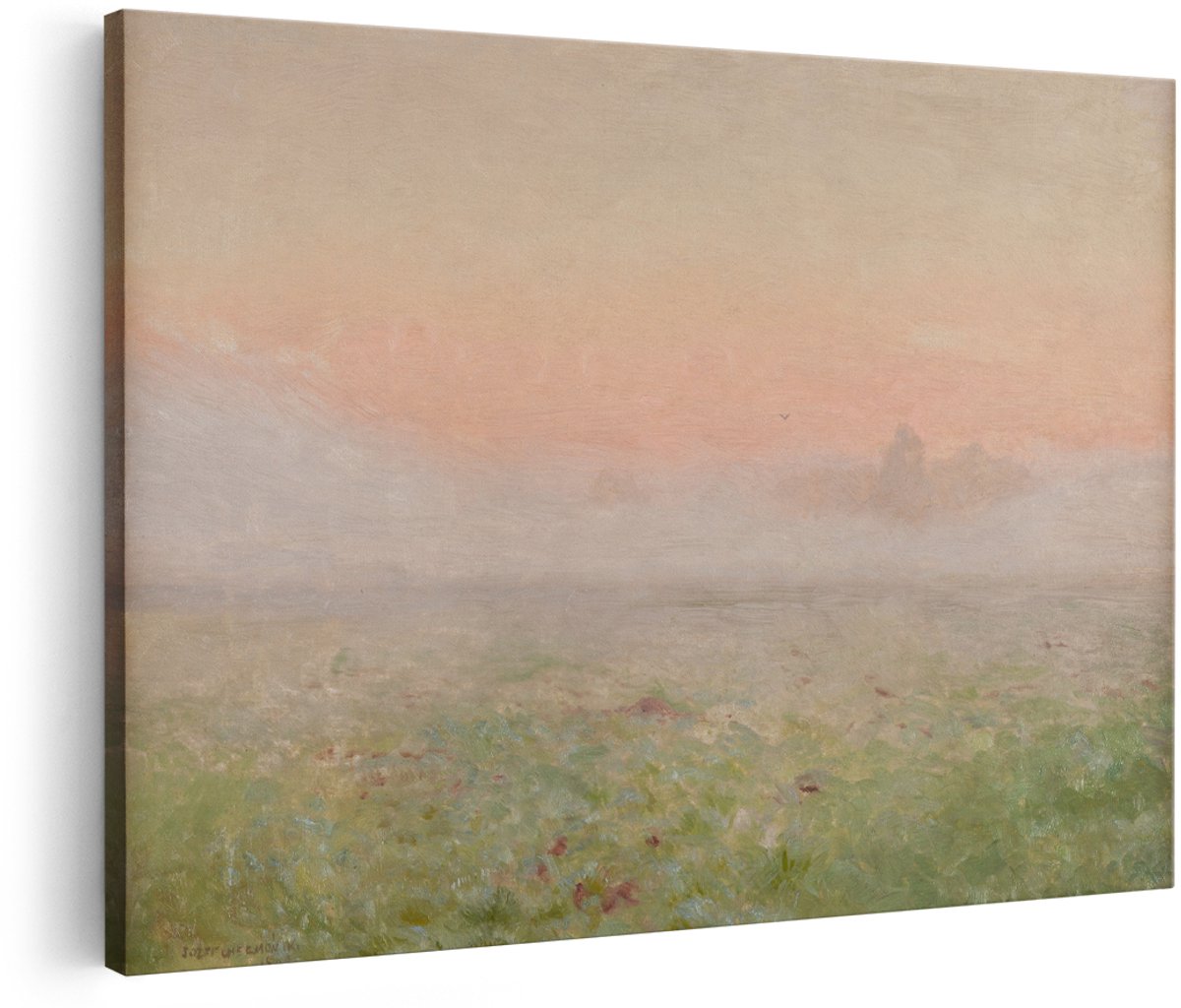 Artaza Canvas Schilderij Landschap - 180x120 cm - Groot - Wanddecoratie Natuur - Muurdecoratie Zonsopgang - Schilderijen Op Canvas Woonkamer