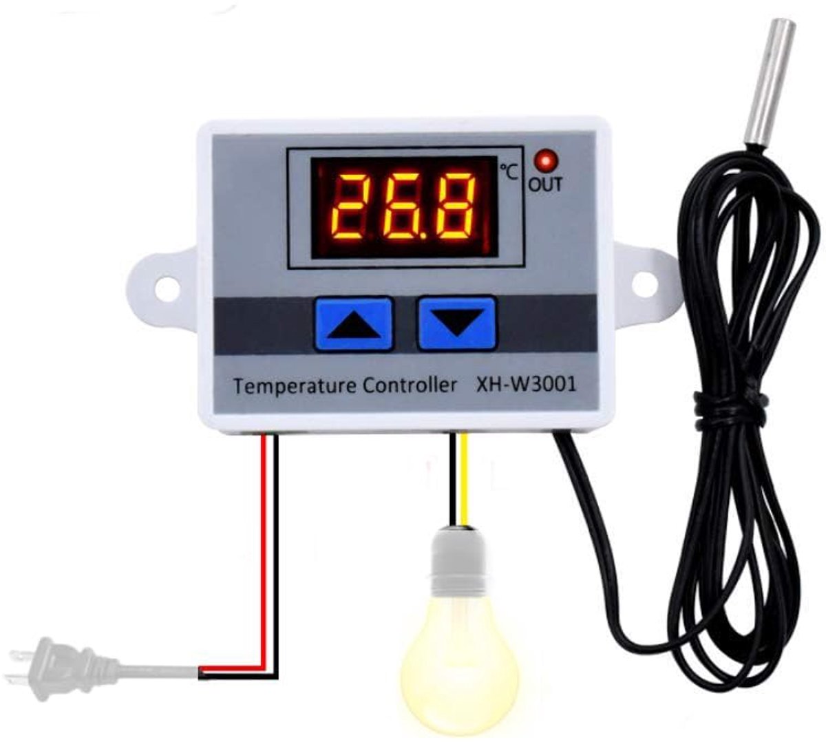 zalati Digitale LED Temperatuur Controller Module XH-W3001 Elektronische Thermostaat Schakelaar Met Waterdichte Sonde - ShopVlot