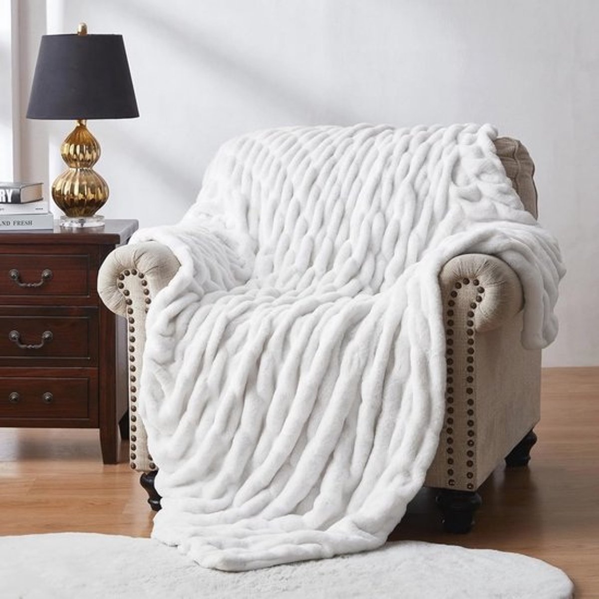 Fluffy Deken - Zachte en Warme Plaid voor Bed, Bank en Kantoor (125 x 150 cm)