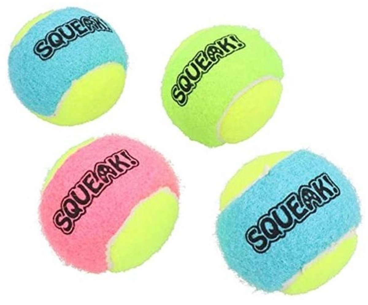 Mini interactieve piepende tennisballen voor puppies - 4 cm - Speelgoed voor honden