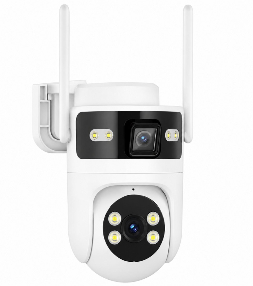 MG B25 Outdoor Beveiligingscamera Dual Lens - WiFi - 360° PTZ - AI Persoonsdetectie - Wit