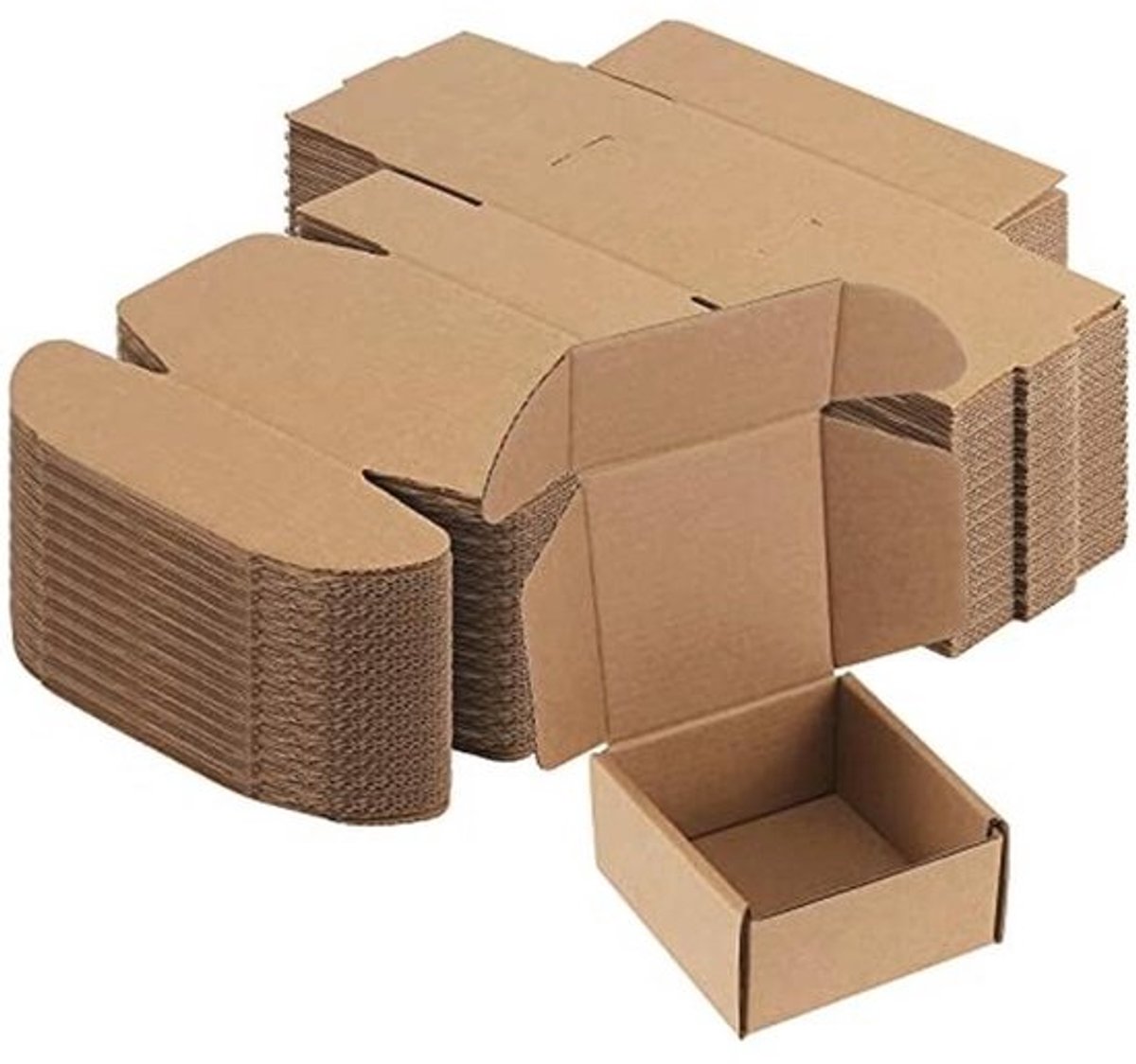 100 Stuks Verpakkingsdozen 10x10x5 cm - Golfkartonnen Dozen voor Verhuizen, Verpakken en Verzenden