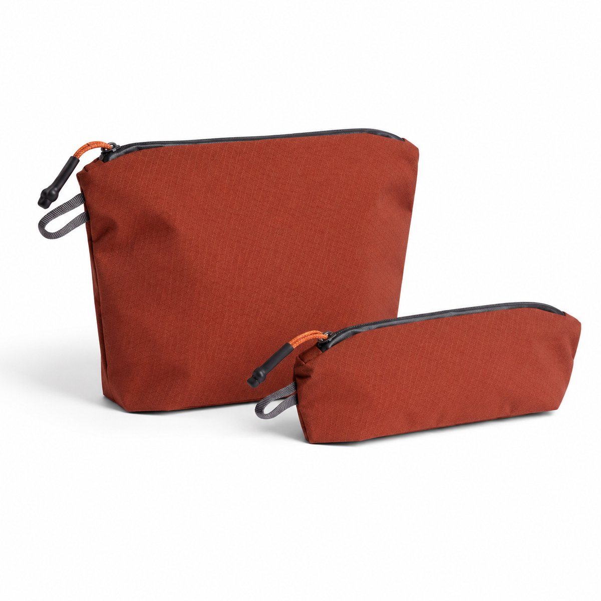VHV - 2-Delige Etui - Pennenzak Set - Lichtgewicht Opbergtasjes - Waterafstotend Ripstop -Make-up Tas , Organizer -Voor School Examen, Kantoor - Bruin