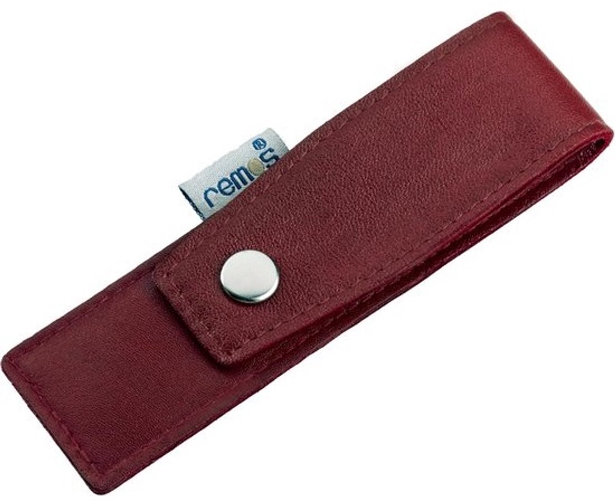 Leren Manicure Etui Leeg voor 3 Stukken - Rood
