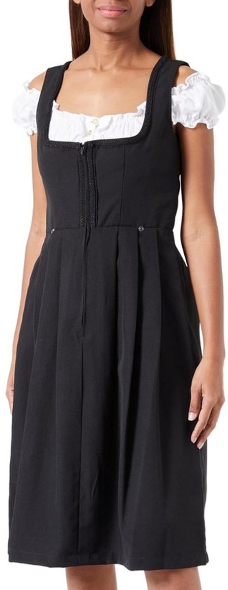 Klassiek Zwart Dames Dirndl Jurk zonder Schort