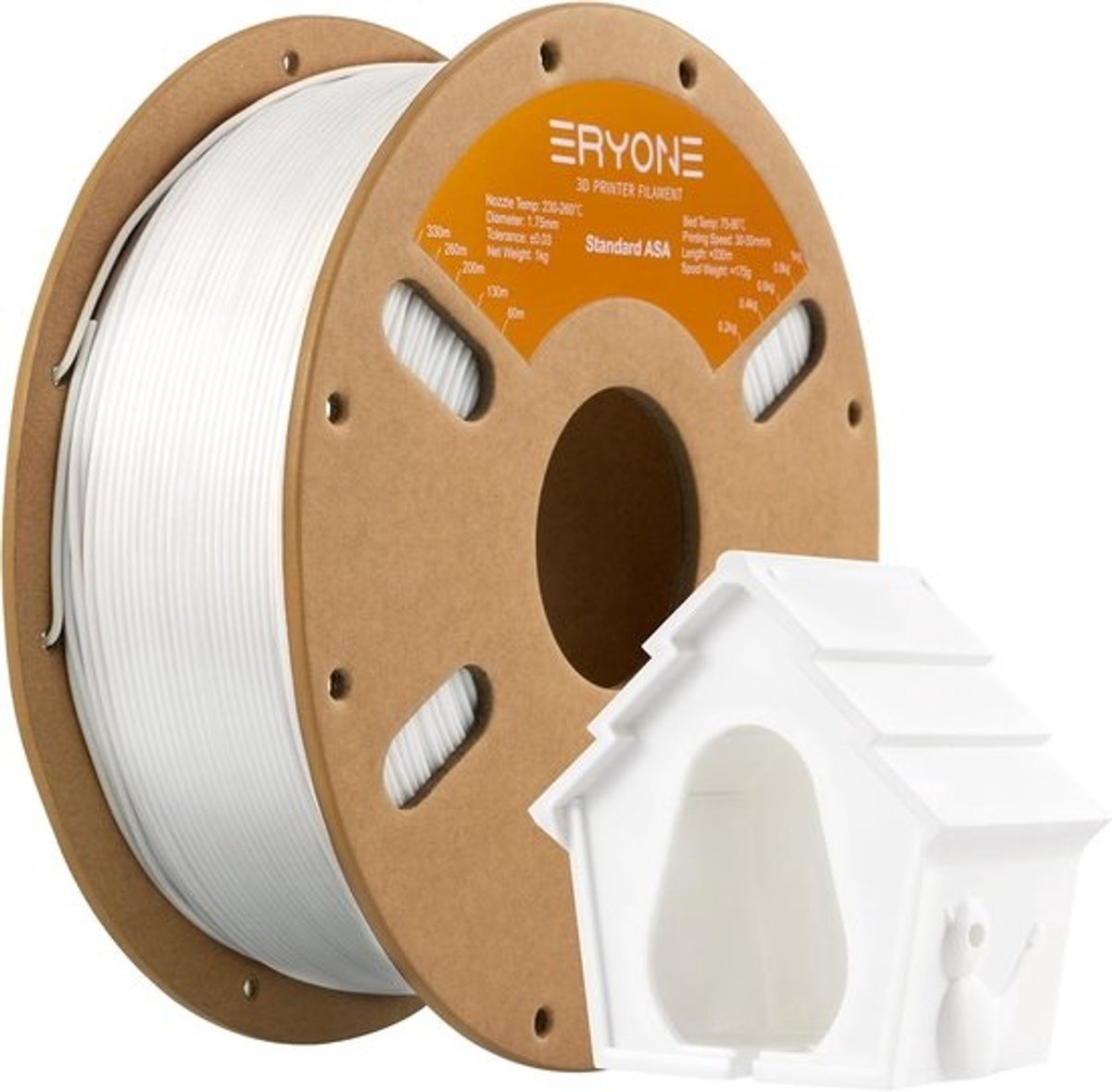 ASA Filament 1.75mm voor 3D Printer - Hoge Kwaliteit - Wit - 1kg