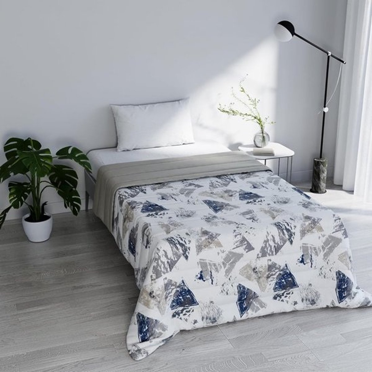 Zomerquilt 160x240 cm - Licht Dekbed met Moderne Print - Ideaal voor Lente en Zomer