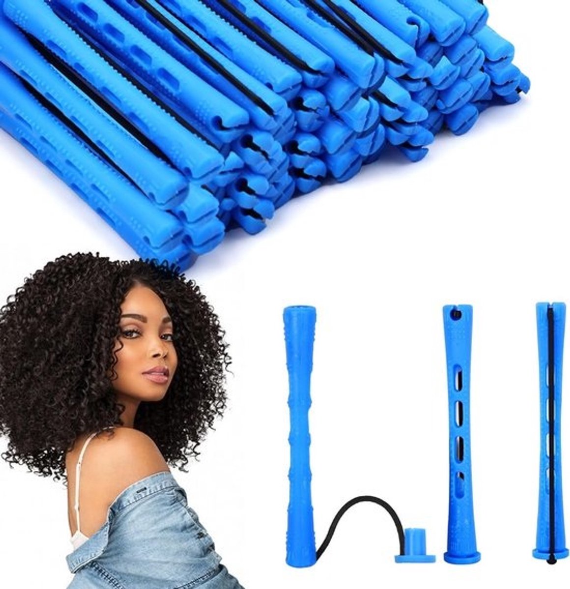 60 Stuks Kleine Heatless Krulspelden voor Alle Haarlengtes - Antislip Haarkrullers