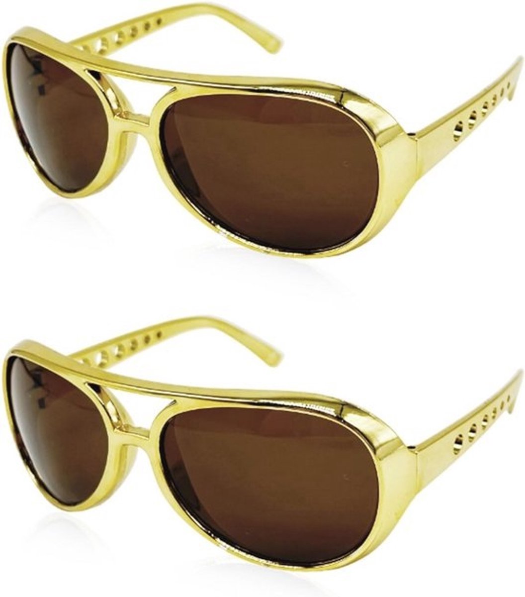 Gouden Rockstar-stijl Bril - Hippie Accessoires voor Feestkostuums