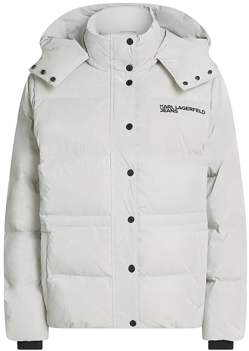 Karl Lagerfeld Jeans B4w15015 Gewatteerde Jas Grijs M Vrouw