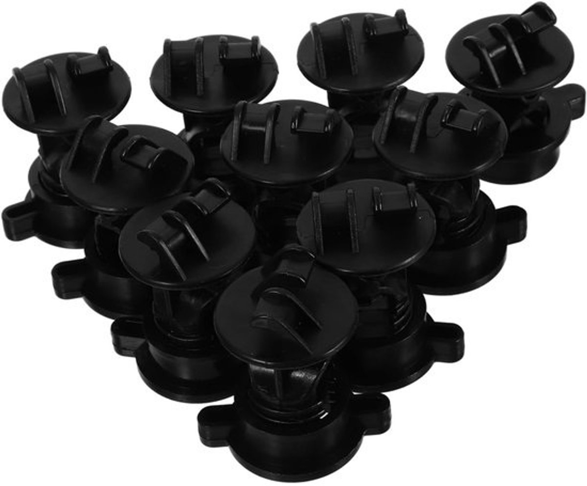 Draad Isolatoren - Hek Accessoires - Landbouw Toepassingen - Robuuste Flexibele Constructie - 5.5 x 5 cm - Zwart