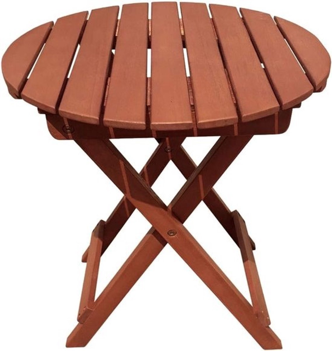 Balkon Klaptafel - Houten Tafel Rond - Buiten Zitten - Ruimtebesparend Inklapbaar - Ø45xH50 cm - Bruin