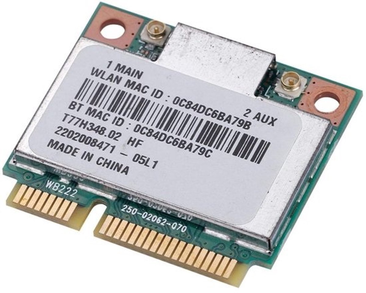 Dailygoody - Netwerkkaart - Draadloze Mini PCI-E - Bluetooth 4.0 - Dual Band 2.4G/5Ghz - 300 Mbps - Geschikt voor laptops en desktops