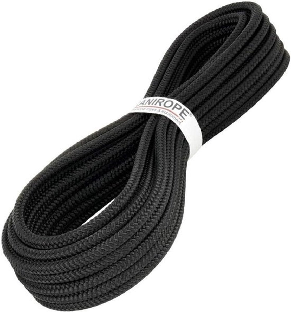 Polypropyleen Touw - Gevlochten Koord - Bevestigen & Zekeren - 16-voudig Gevlochten - 8mm 20 Meter - Zwart