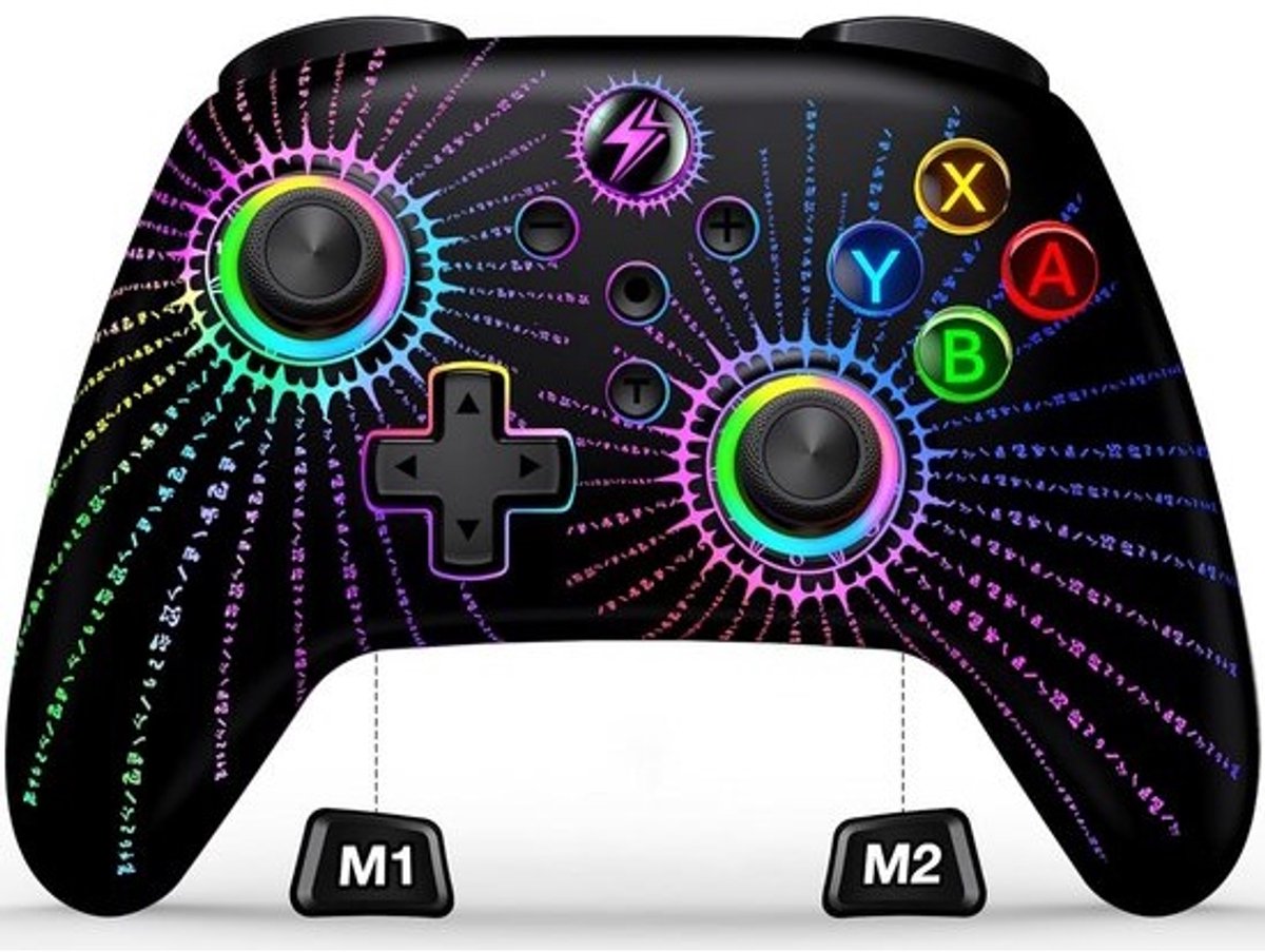 Pro Controller voor Switch met RGB Verlichting - Programmeerbare Toetsen en 6-Assige Gyro
