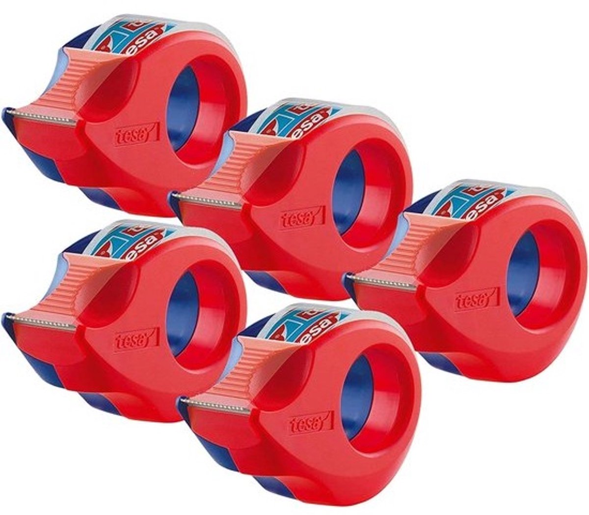 Mini Plakband Dispenser - Handafroller Set - Snel Plakken - Compact Ontwerp - 11mm Kern - Helder