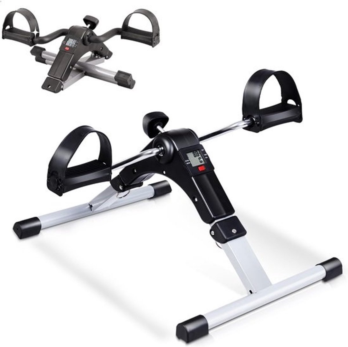 Compacte Mini Hometrainer Fiets voor Onder Bureau - Verstelbare Weerstand & LCD Display