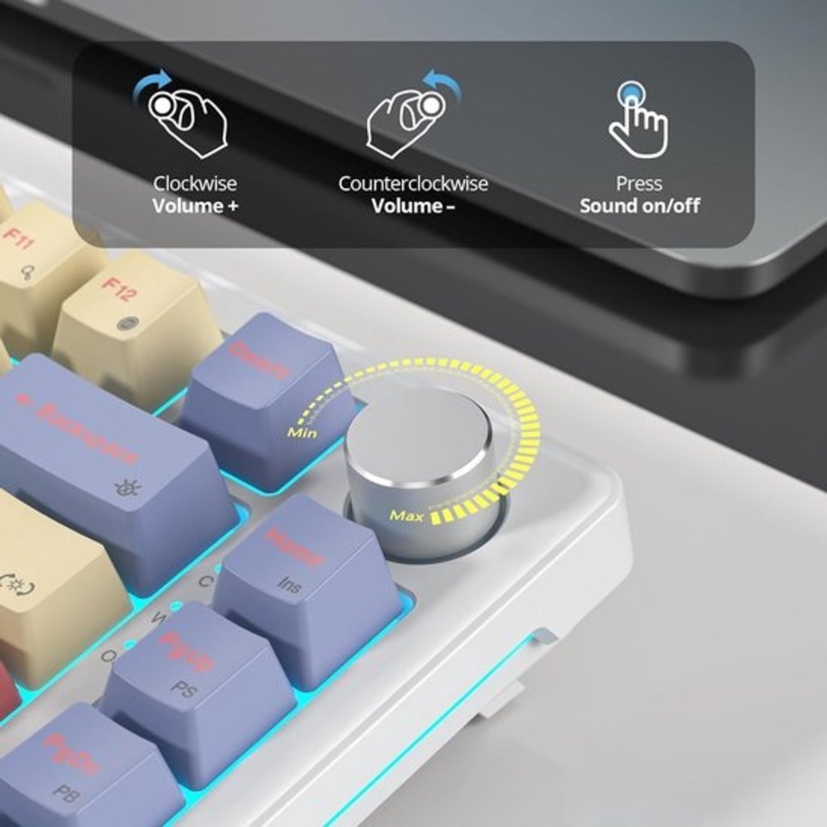 Mechanisch Toetsenbord 75% Compact Draadloos met Hot-Swappable Switches en RGB Verlichting