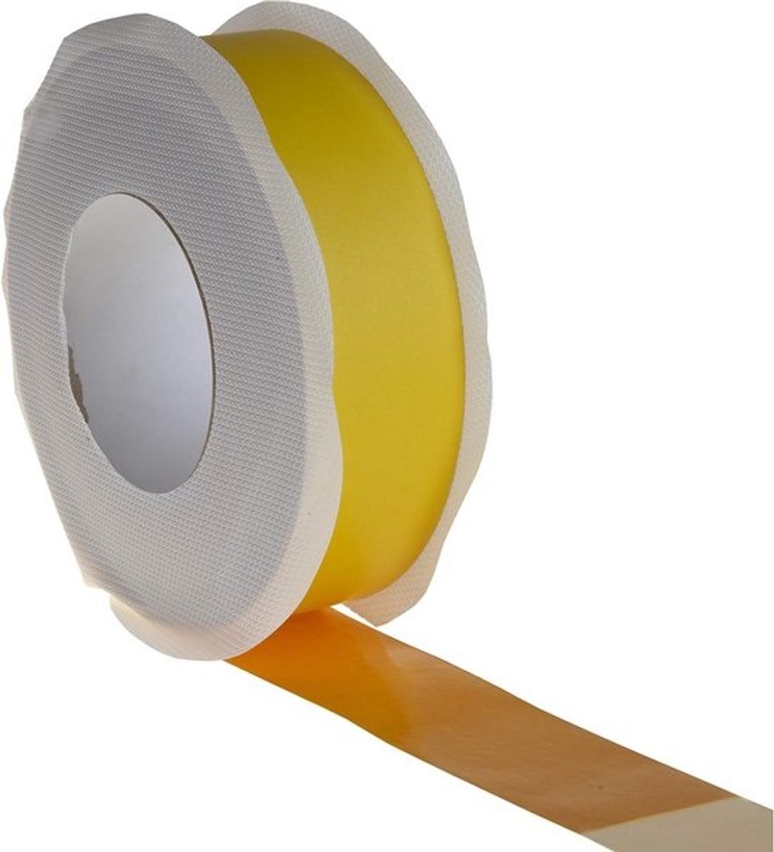 Dampremmende Tape - Afdichtingsband - Luchtdicht Bouwen - Hoge Kleefkracht - 50 mm x 40 m - Geel