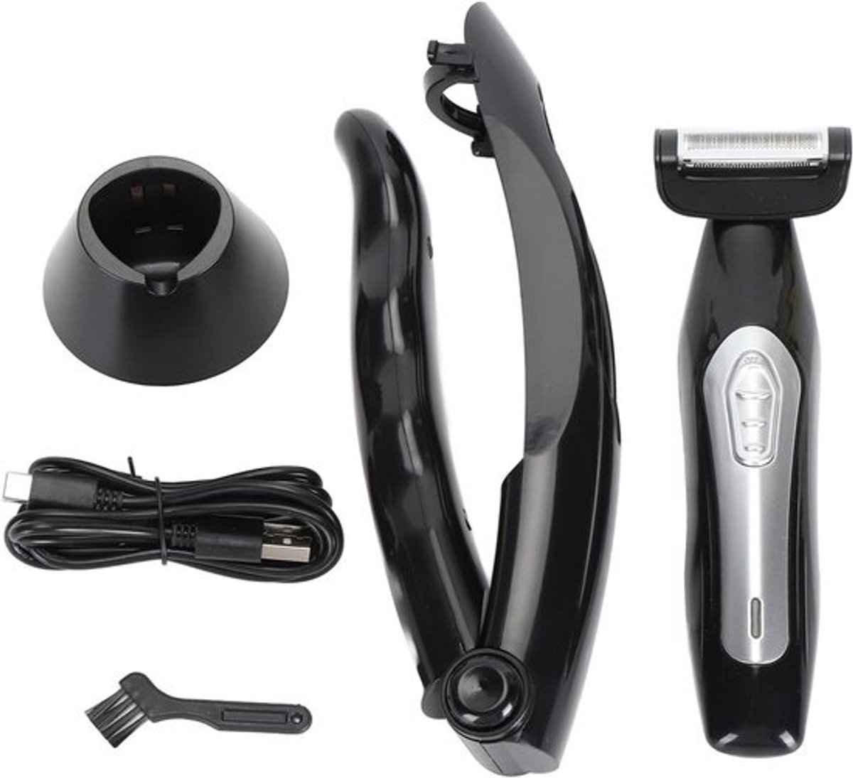 Rugtrimmer Mannen - Lichaamsgroomer - Gemakkelijk Scheren - Afneembare Handgreep - 37cm Bereik