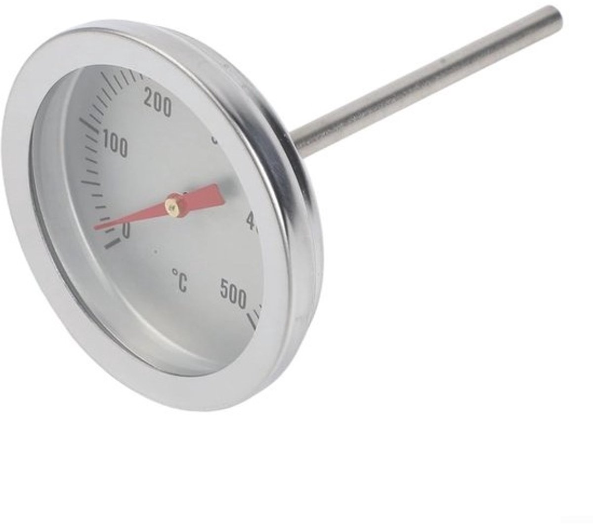 Oventhermometer - Temperatuurmeter Oven - Nauwkeurig Koken - Roestvrij Staal - 70 mm Sensor - Zilver