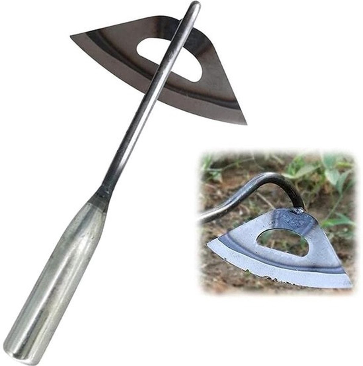 NTHProducts - Stainless Steel Hollow Heel - Tuinaccessoire - Robuust ontwerp - 32 cm - Ideaal voor onkruidbestrijding - Geschikt voor tuin en akker - H..