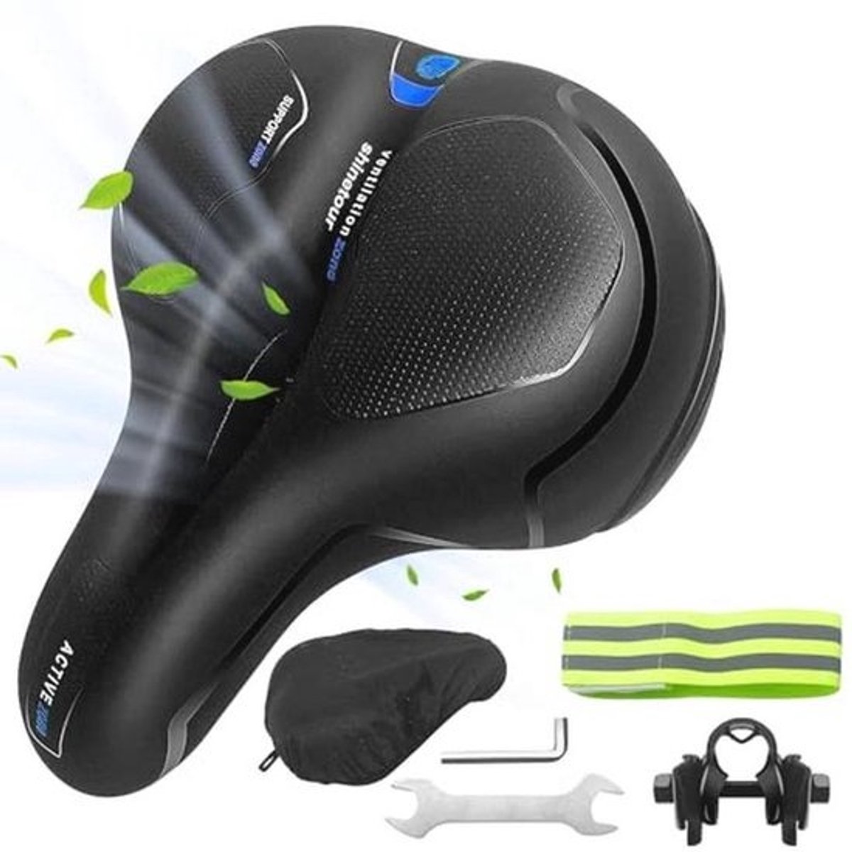 Ergonomisch en ademend fietszadel van traagschuim - Comfortabel fietszadel voor heren en dames