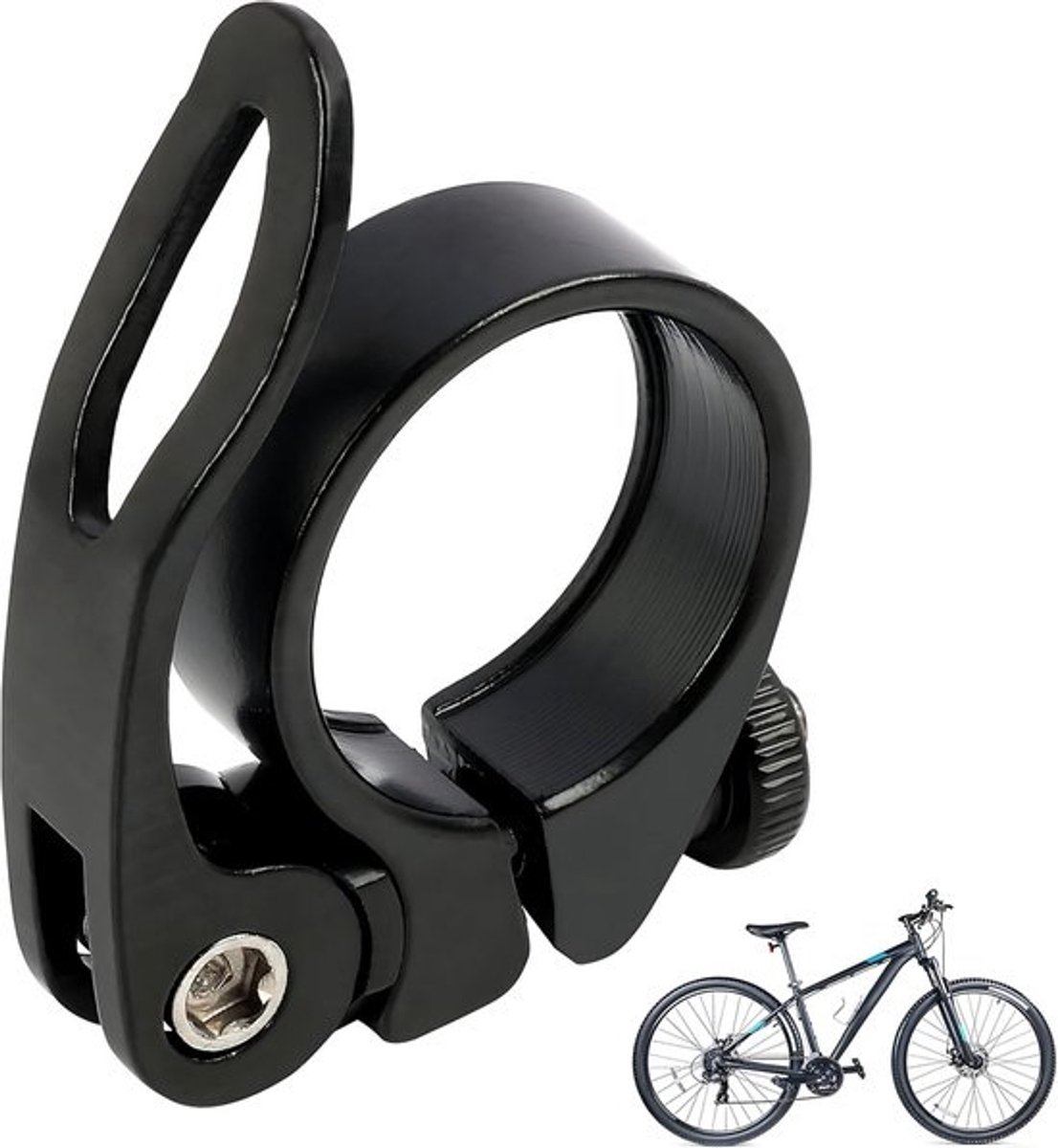Fiets Zadelklem Quick Release Aluminium 28,6/31,8/34,9 mm Lichtgewicht voor Racefiets en MTB
