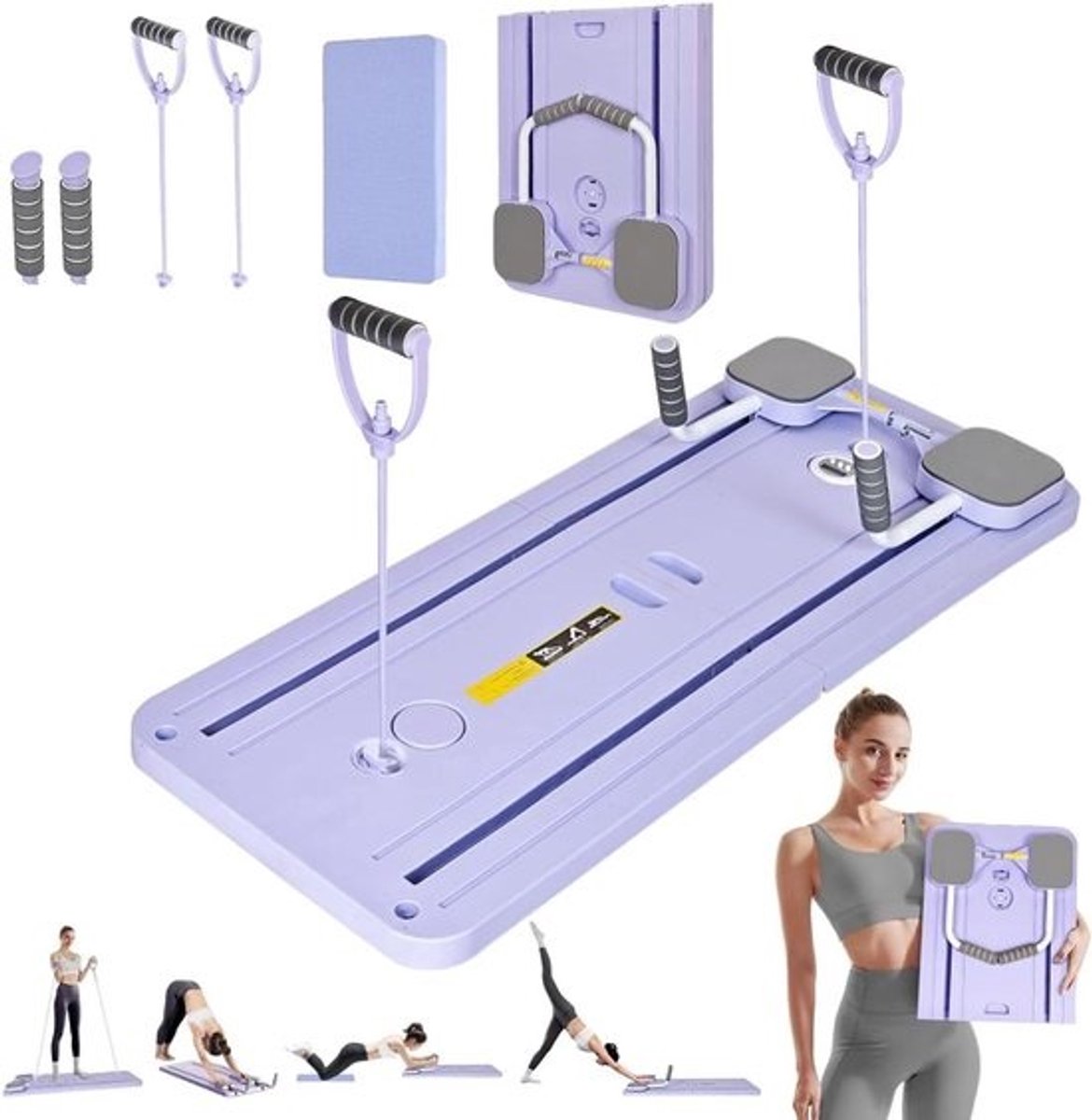 Opvouwbare Pilates Reformer Plank voor Full Body Thuistraining | Core, Rug en Benen