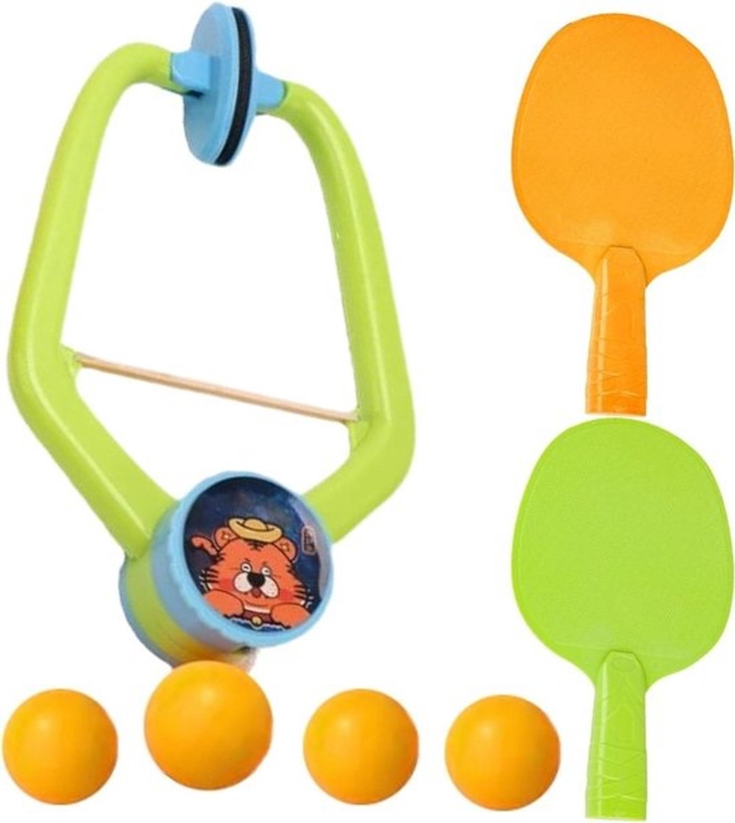 Deuropening Pingpong Trainer - Tafeltennis Oefen Set - Snel Reflexen Trainen - Geen Tafel Nodig