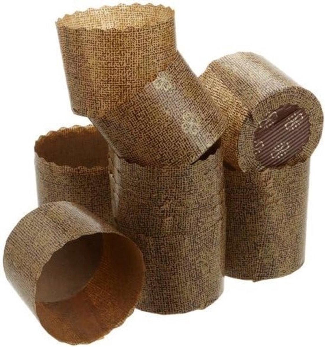 Individuele Panettone Vormpjes - 50 Stuks - FSC-Papier - Recycleerbaar - Bakbestendig tot 230°C - Koelkast- en Vriesbestendig - Voor Ambachtelijk Brood en Cakejes