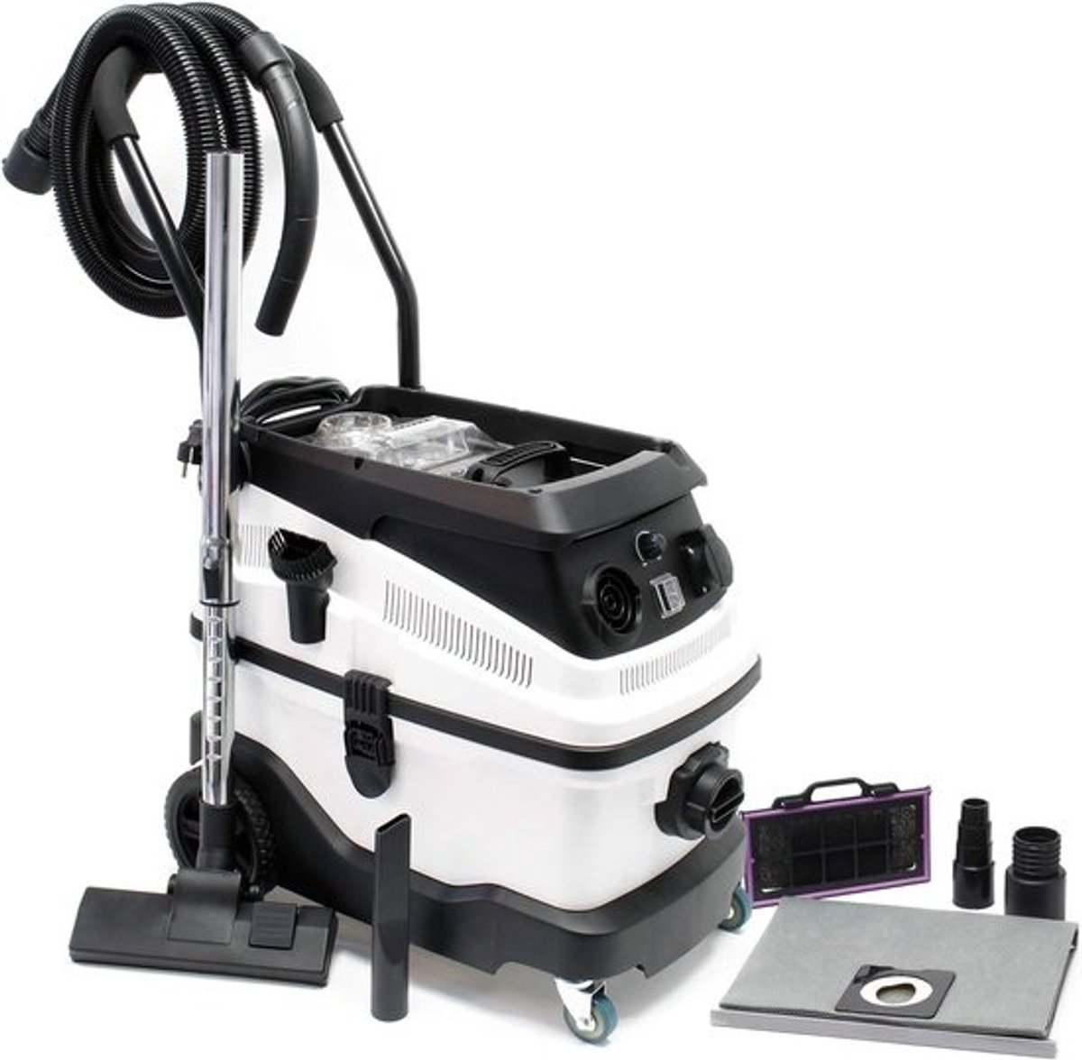 Krachtige Nat- en Droogzuiger 1600W met 3-traps Filtratie en Blaasfunctie