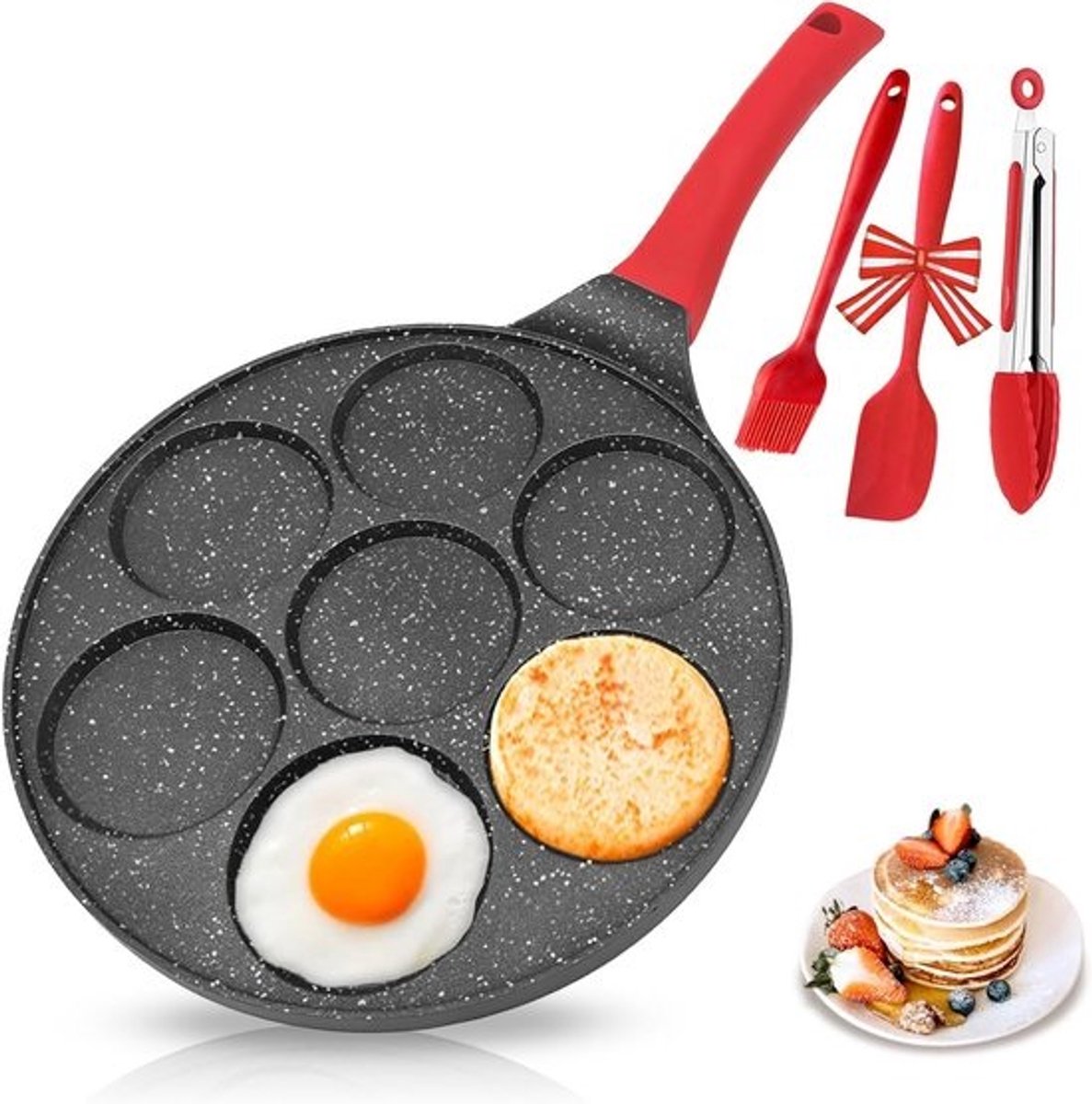 Pannenkoek Seizoen & Eierpan met 7 Mini Vormen
