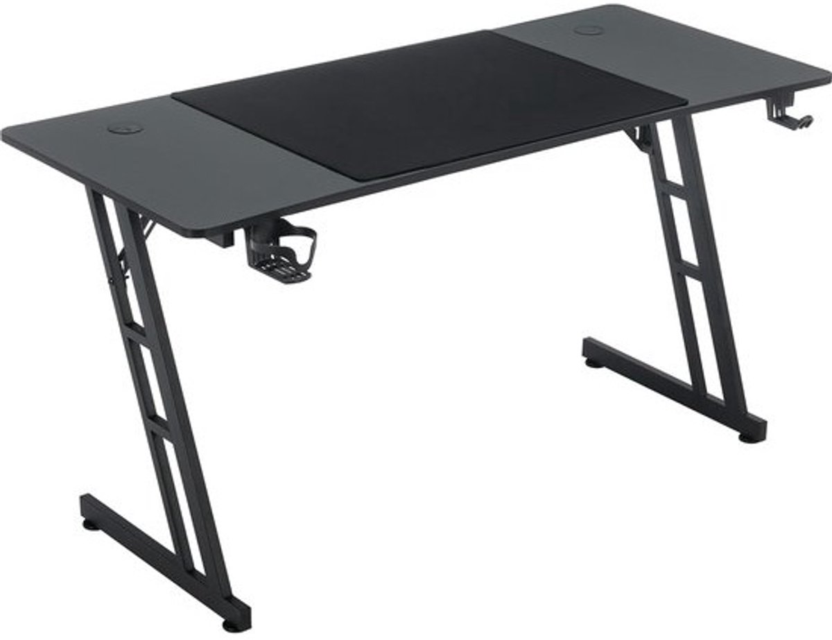 Gamingtafel Bureau 120x60 cm PC Tafel met Hoofdtelefoonhaak en Bekerhouder