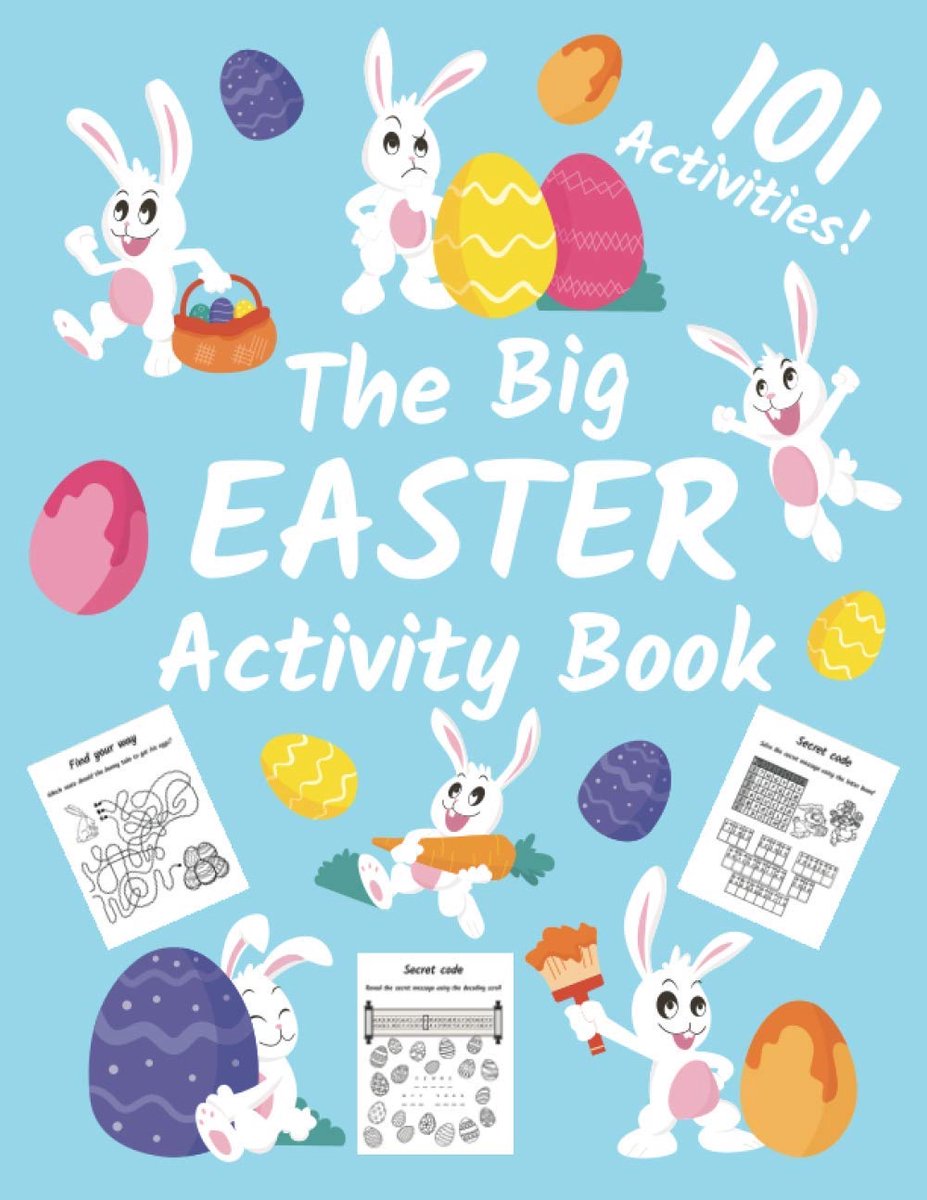 The Big Easter Activity Book For Kids: Workbook with 101 Fun Activities Including Logic Puzzles, Coloring Pages, Dot - ShopVlot